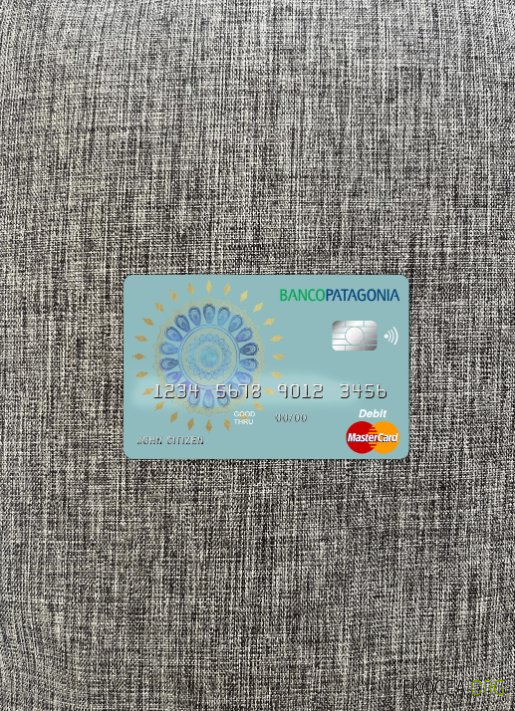 Argentine Banco Patagonia carte principale photolook recto